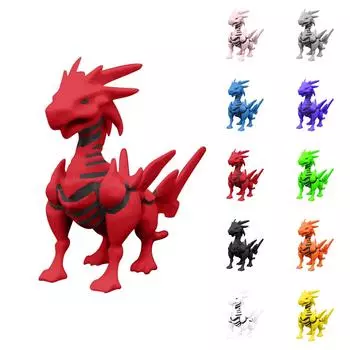 Игрушка-модель Злого Дракона с подвижными суставами, напечатанная на 3D-принтере One Size фиолетовый