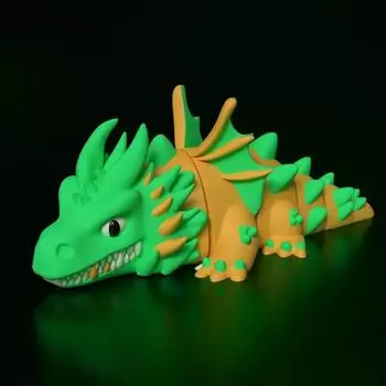 Игрушка-модель Злого Дракона с подвижными суставами, напечатанная на 3D-принтере a