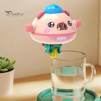 Игрушка-моноцикл для животных, ходьба по канату, автоматический гироскоп, балансирующий робот, игрушка, обучающая электрическая свинья, панда, неваляшка, гироскоп, игрушка для малышей, мальчиков и девочек, подарок розовый