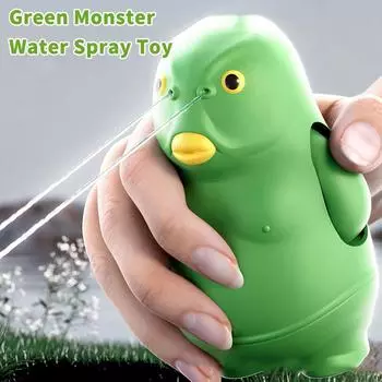 Игрушка-монстр с зеленой головой, брызгающая водой, детская игрушка для бассейна, песочного пляжа, игрушка для купания малыша, брызгающая водой, забавная игрушка, подарки