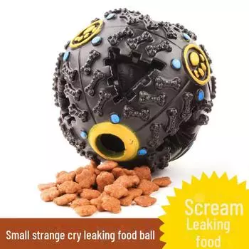 Игрушка-мяч для домашних животных 7,5 см, черный, кричащий - диспенсер для звуков и угощений small