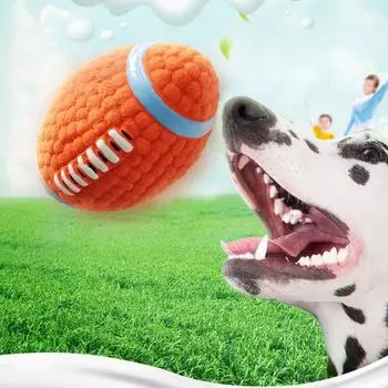 Игрушка-мяч для собак, интерактивная неразрушимая скрипучая резиновая игрушка для щенка, жевательный мяч, устойчивая к укусам игра, игрушка для домашних питомцев для большой маленькой собаки