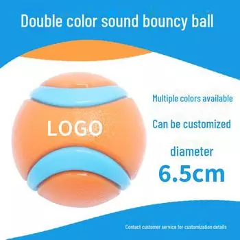 Игрушка-мяч для собак, светящаяся, устойчивая к прорезыванию зубов, 6,5 см, интерактивный звук для дрессировки Luminous