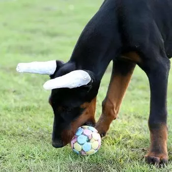 Игрушка-мяч для собак Yousheng, жесткая игрушка для жевания собак, для агрессивных любителей жевать, интерактивный мяч для дрессировки собак с колокольчиком для снятия беспокойства и скуки S A