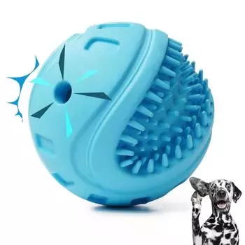 Игрушка-мяч для собак, звуковая игрушка-мяч для собак, подходит для маленьких, средних и больших собак, неразрушимый резиновый мяч для собак, подходит для инт синий