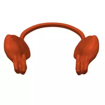 Игрушка Мышца Курицы Рука Смешной Динозавр Пародия Реквизит для Домашнего Животного Декор Предплечья Курицы Реквизит для Фотосессии Бойцовой Курицы Хэллоуин Дни Рождения Принадлежности оранжевый