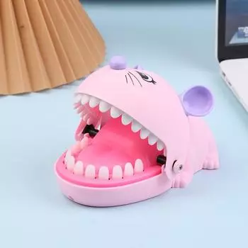 Игрушка Мышиные зубы Игрушка Крокодил кусает палец Тренировка реакции Новинка Игры Детская взрослая Игрушка для шуток Семейная игра-трюк для вечеринки розовый