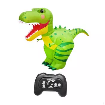 Игрушка надувной динозавр с дистанционным управлением для улицы для возраста 6-8 8-12 зелёный