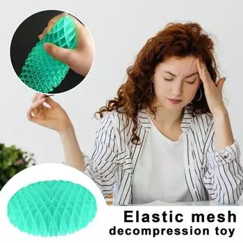 Игрушка-непоседа Эластичная игрушка-червь Прочная игрушка для снятия стресса Портативная забавная игрушка-сжиматель для детей и взрослых розовый