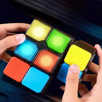 Игрушка-непоседа с гладкими краями, легкая музыкальная игрушка-куб с без заусенцев, легкая портативная обучающая игрушка-головоломка, интерактивная для родителей и детей разноцветный