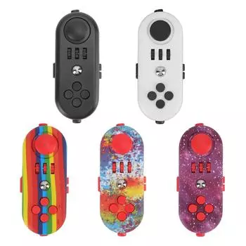 Игрушка Fidget Уменьшает стресс Расслабляет настроение Портативная тревожная сенсорная игрушка Сенсорные Fidgets Контроллер Pad 3 All Black