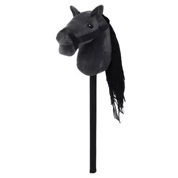 Игрушка-палка для лошади 70 см, плюшевая мягкая удобная игрушка в виде головы лошади со звуком для детей и малышей, подарок коричневый