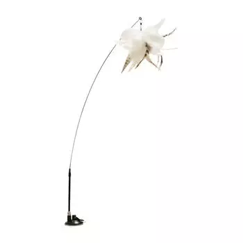 Игрушка-палка с перьями для кошек, прочная присоска, повышающая уровень интеллекта для ловли