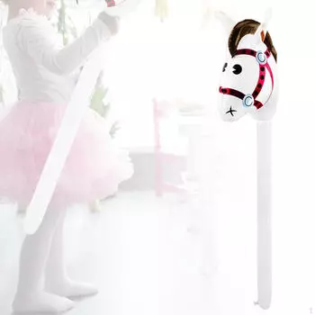 Игрушка-палка в виде головы лошади, наполненная воздухом, для празднования дня рождения детей White Red Head