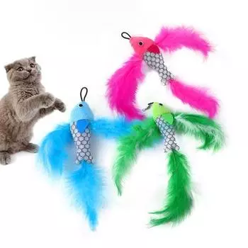 Игрушка-палочка для кошек, интерактивная игрушка с бионическим дизайном, плюшевая игрушка-палочка для домашних животных, замена игрушки синий