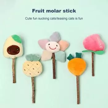 Игрушка-палочка для жевания для кошек, плюшевая игрушка для ухода за зубами, интерактивная игрушка для чистки зубов, кошка B