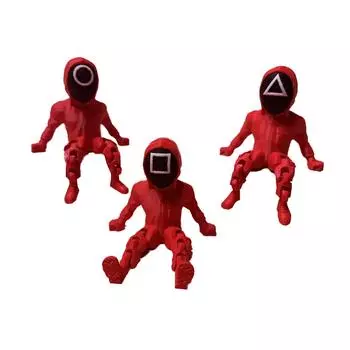 Игрушка-партнер с подвижными суставами, красная игрушка, подходит для детей и взрослых One Size