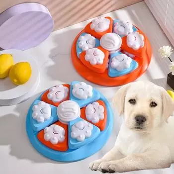 Игрушка-пазл для собак, интерактивная медленная кормушка для домашних животных, обучающая игрушка, конструкция с нескользящей основой, кормушка для кошек, товары для домашних животных красный