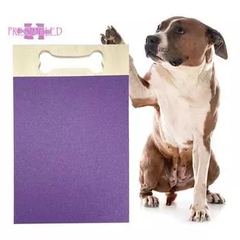 Игрушка-пилочка для ногтей для собак, доска для царапин, деревянный квадрат, легкая дрессировка, альтернатива машинке для стрижки - Уход за ногтями фиолетовый