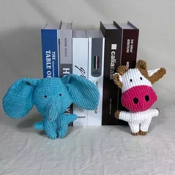 Игрушка-писк для собаки, насадка для куклы, шелест, слон, кролик, молочная корова, свинья, 1 комплект, слон + молочная корова