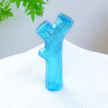 Игрушка-писк для собаки TPR Игрушка в форме жевательной ветки с пищалкой в форме ветки Звуковая игрушка-писк в стиле дерева в промежности зелёный