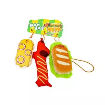 Игрушка-плюш в виде хот-дога, мультяшная кукла, брелок, подвеска для рюкзака, подарок, праздник