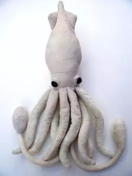 Игрушка плюшевая гигантский кальмар из серии Deep Sea Creatures белая 7430