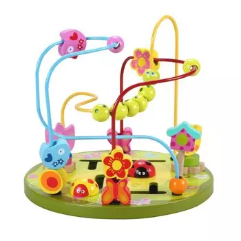 Игрушка-подставка с петлями из бисера Подставка с петлями Развивающая игрушка для детей 1 года 1,5 лет Девочки Рождественский мир Классический мир Цветочная бусина