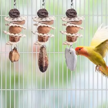 Игрушка-попугай Устойчивость к укусам Натуральные материалы Тонкая работа Не выцветает Легкий шлифовальный коготь Рот 1