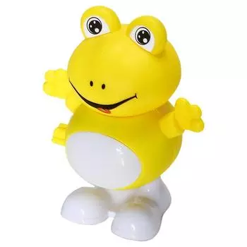 Игрушка Прыгающая Лягушка Имитация Животного Заводная Игрушка Мультяшная Лягушка Игрушка для Ползания Малышей жёлтый