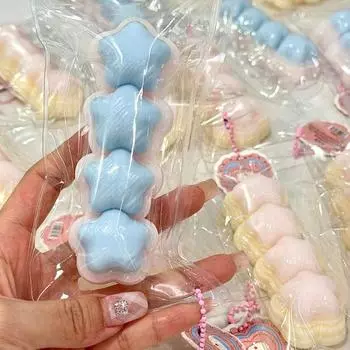 Игрушка-пудинг Star Pudding Squeeze Toy, имитация снятия стресса, пищевая сенсорная игрушка для детей и взрослых, мягкая игрушка TPR для снятия стресса, успокаивающая игрушка-десерт A