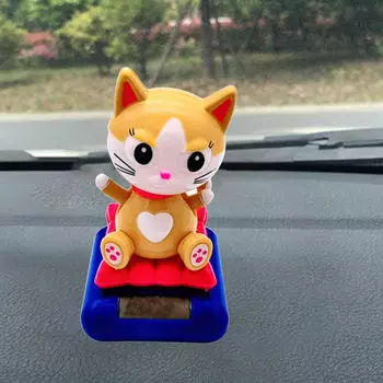 Игрушка-пупс, автоматическая, дружелюбная, без необходимых аксессуаров, танцующая фигурка на солнечной энергии для приборной панели Yellow Point Ear