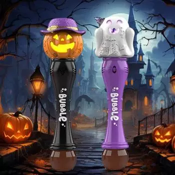 Игрушка-пузырь на Хэллоуин для детей Машина для создания мыльных пузырей в виде тыквы-призрака со звукобезопасной игрушкой-пузырем для вечеринки на Хэллоуин для развлечений в помещении и на открытом воздухе D