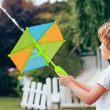 Игрушка-распылитель воды, забавный зонтик, ванна, игра для детей, интерактивная пляжная игра с сильной струей и большим радиусом действия, летняя семейная водная игрушка зелёный