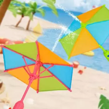 Игрушка-распылитель воды, забавный зонтик, ванна, игра для детей, интерактивная пляжная игра с сильной струей и большим радиусом действия, летняя семейная водная игрушка розовый