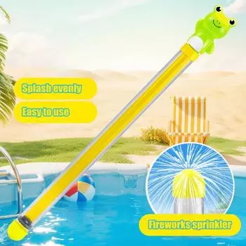 Игрушка-разбрызгиватель воды, интерактивное действие, всплеск, захватывающее водное развлечение, игра в бассейн на заднем дворе, пляж, мультяшный динозавр, корова, лягушка, дизайн, игрушка для водной битвы Dinosaur зелёный