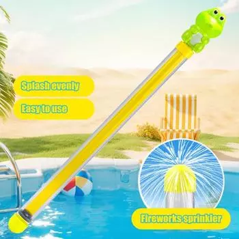 Игрушка-разбрызгиватель воды, интерактивное действие, всплеск, захватывающее водное развлечение, игра в бассейн на заднем дворе, пляж, мультяшный динозавр, корова, лягушка, дизайн, игрушка для водной битвы Frog оранжевый