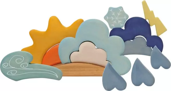 Игрушка развивающая игрушка строительные блоки интерьер фигурка игровая погодный блок SH10678 ГРИММ