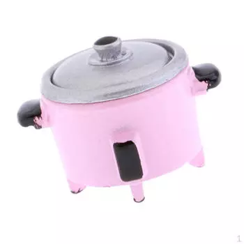 Игрушка-рисоварка :12 кукольных домиков, миниатюрная кухонная посуда, розовый цвет