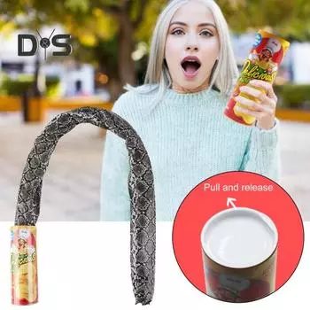 Игрушка-розыгрыш в виде змеи из картофельных чипсов, реалистичное весеннее ведро, змея, тараканы, многоразовые игрушки-шутки с имитацией насекомых, забавные подарки для вечеринок 1 Set