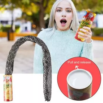 Игрушка-розыгрыш в виде змеи из картофельных чипсов, реалистичное весеннее ведро, змея, тараканы, многоразовые игрушки-шутки с имитацией насекомых, забавные подарки для вечеринок 1 Set