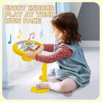 Игрушка Руль с вращением на 360° – Имитирует вождение с регулируемыми колесами, звуковыми эффектами, легко держать – Идеально подходит для детей