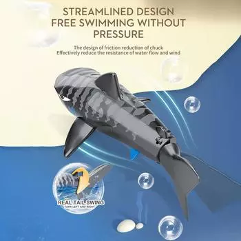 Игрушка-рыба с дистанционным управлением, лодка с дистанционным управлением, имитация мини-бассейна, игрушки для лодок красный