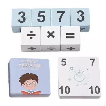 Игрушка с цифрами, деревянный арифметический кубик, обучающая настольная игра для спальни, вечерние сувениры, классная комната Four with Bell