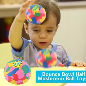 Игрушка с прыгающим мячом, длинная новинка, встроенная батарея, недеформированная, развлекательная, срок службы, защита от царапин, грибовидная резина, полушарик отскакивает Without Light