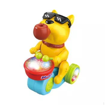 Игрушка с собакой, забавная подвижная игрушка, интерактивный мюзикл для раннего развития, побуждающий детей жёлтый
