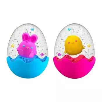 Игрушка с выжатыми яйцами, милый персонаж внутри, высота 2,5 дюйма, цвет может отличаться (1 пакет) 100мл One Size