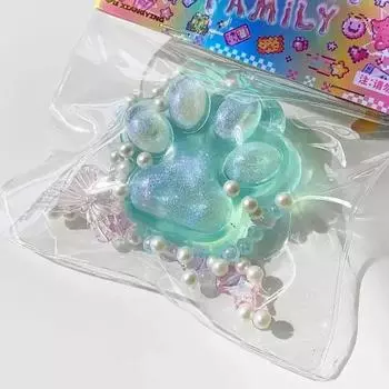 Игрушка-щипок для кошки, блестящая, медленно отскакивающая, антистрессовая игрушка, прозрачный кубик, сжимаемая, подарочная, липкая, антистрессовая, расслабляющая игрушка