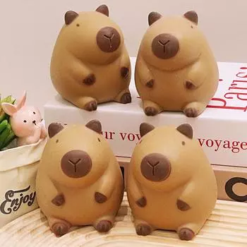 Игрушка-сдавливание капибары Kawaii Squishy Anti-Stress Toys для взрослых Pinch Tpr Soft Decompression stress Reliever Toys для детей 1PC