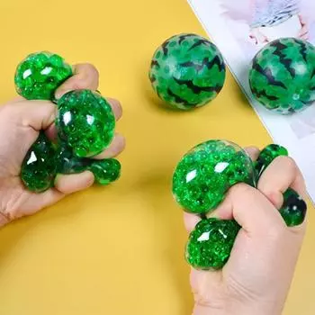 Игрушка-сдавливатель для фруктов, наполненная шариками, для снятия стресса, клубника, виноград, арбуз, ананас, сенсорная игрушка-фиджет для детей и взрослых, мягкая, успокаивающая, TPR-мяч для снятия стресса Strawberry
